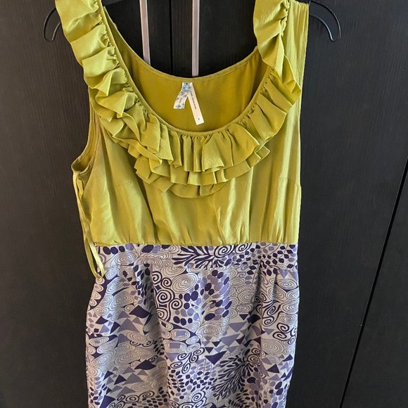 Maeve Green Sleeveless Seaside Fields Dress - Picture 2 of 5